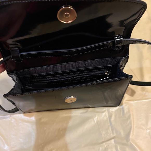 NWOT Sam Edelman Black Patent Leather Handbag - Picture 4 of 5